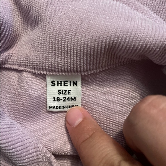 SHEIN Pink and White Button Down Shirt with Colorblock Design size 18-24M - Picture 4 of 4